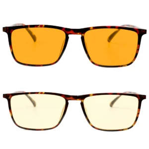 Zestaw okulary blokujące niebieskie światło Brown